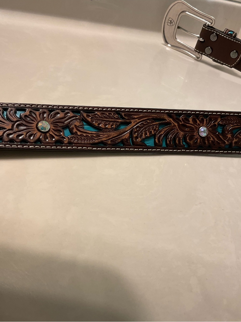WOMENS ARIAT “ JOCELYN” WESTERN STYLE  BELT - Picture 5 of 6